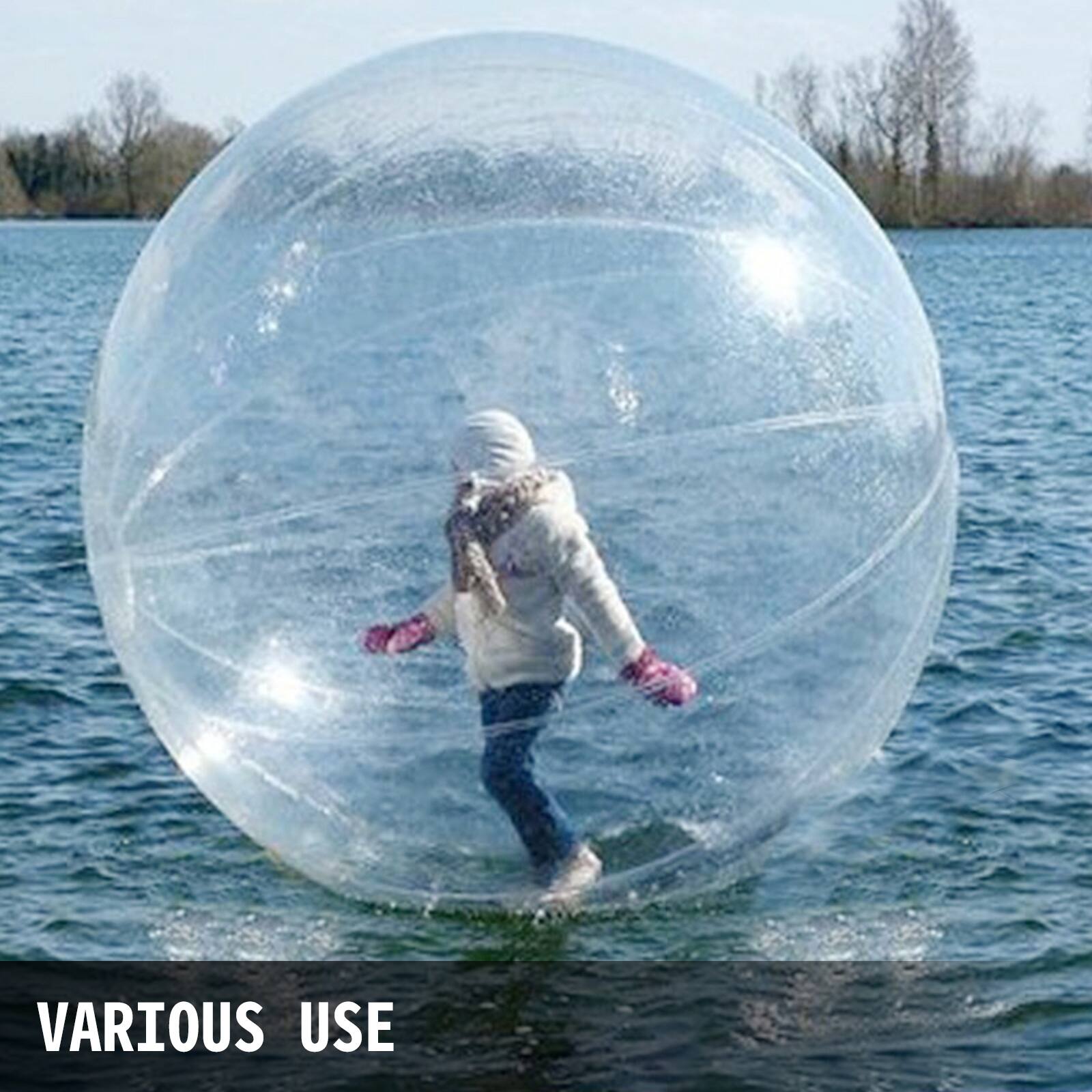 VEVOR Tuspuzz 2M Walk on Water Walking Ball Roll Inflatable Zorb Ball ...