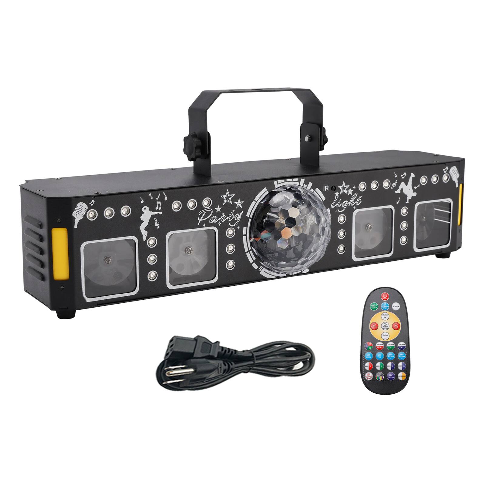 Topteng 5 in 1 Stage Light – 96 Pattern Laser, Magic Ball, UV, Gold ...