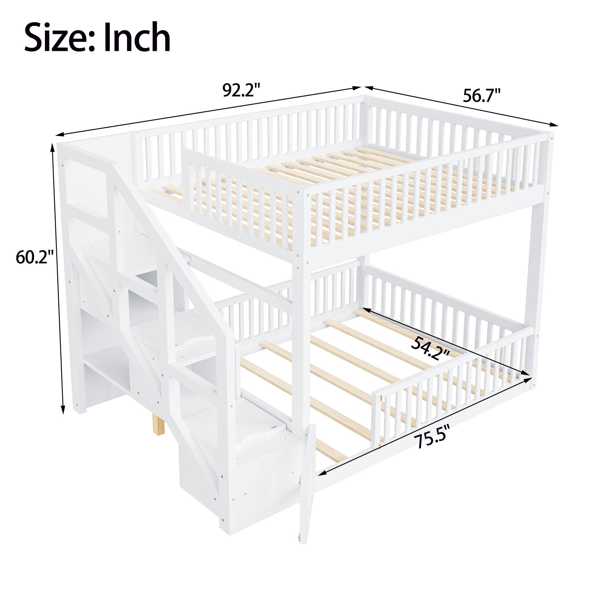 Size: Inch  
92.2" 56.7" 60.2" 54.2" 75.5"