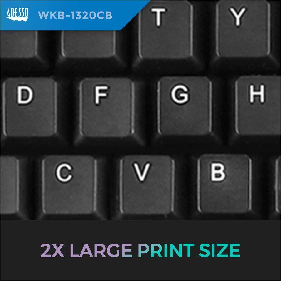 ADESSO  
WKB-1320CB  

2X LARGE PRINT SIZE