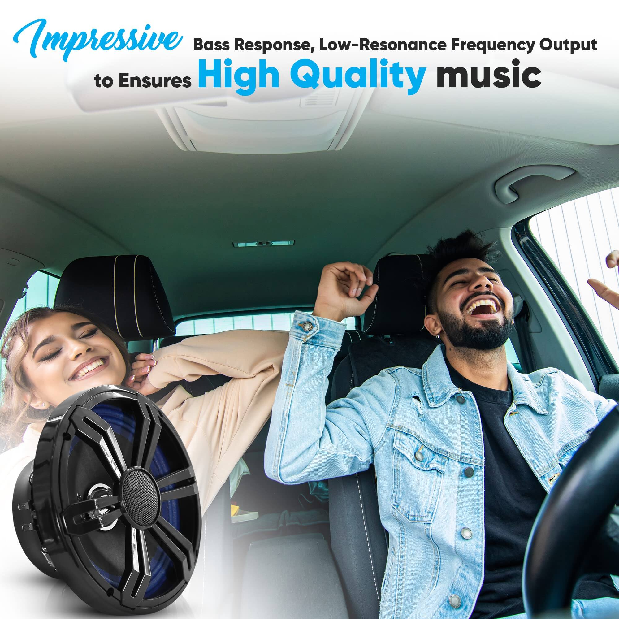 Impressive Bass Response, Low-Resonance Frequency Output to Ensures High Quality Music