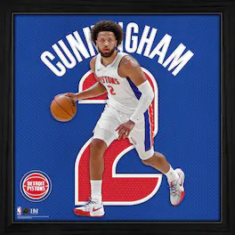 Highland Mint - Cade Cunningham Detroit Pistons 13" x 13" Impact Jersey Frame - Multicolor