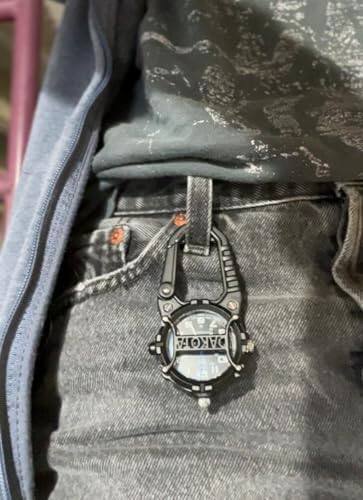 Alt View 1. Dakota - Cage Clip Watch with Dial Protection, Outdoor Gifts for Men and Women, Clip On Watch - Black.