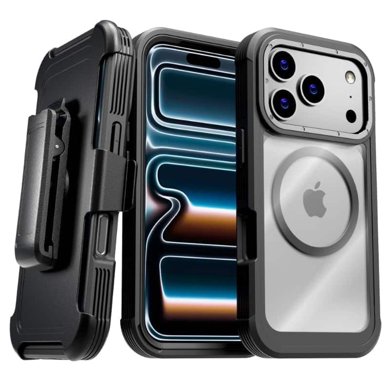 RomeTech - Defender Crystal Case for Apple iPhone 17 Pro Max - Black