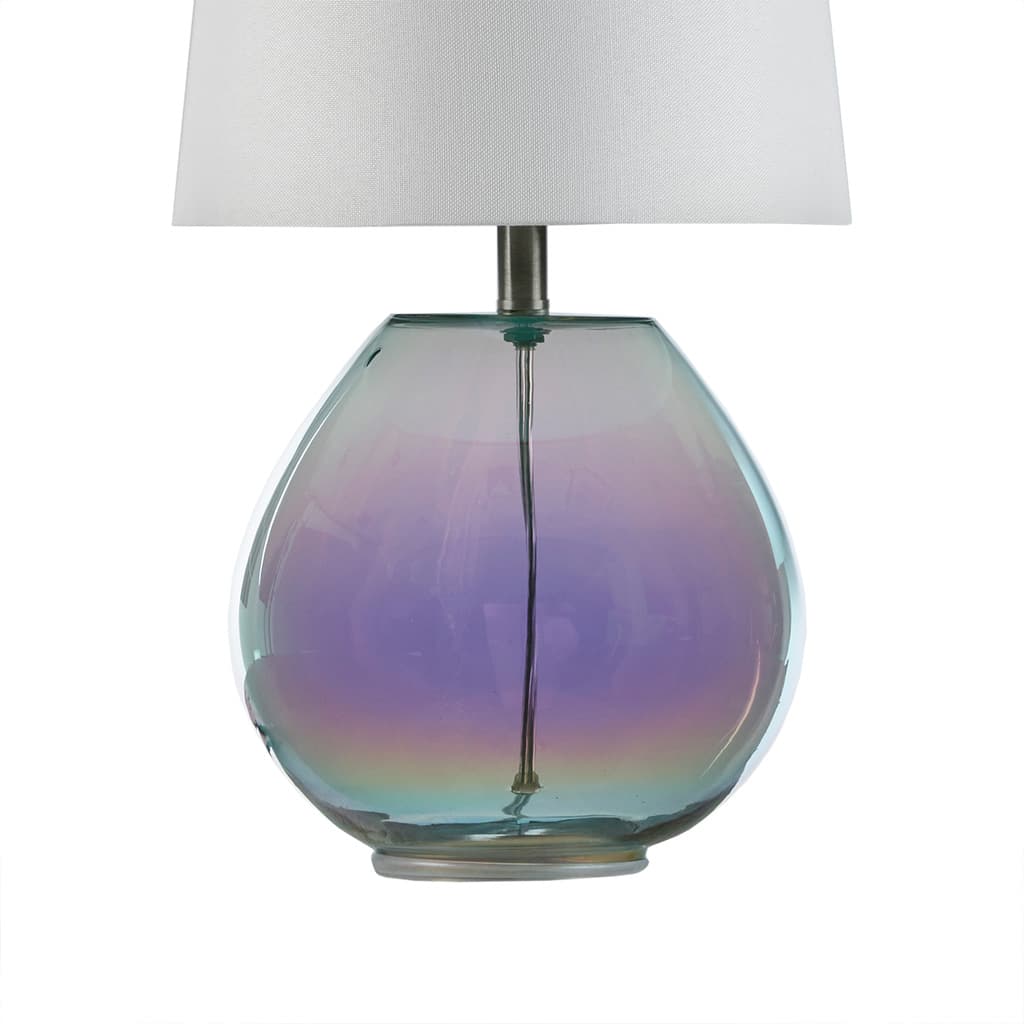 Alt View 1. Luckbyte - Ranier Iridescent Glass Table Lamp.