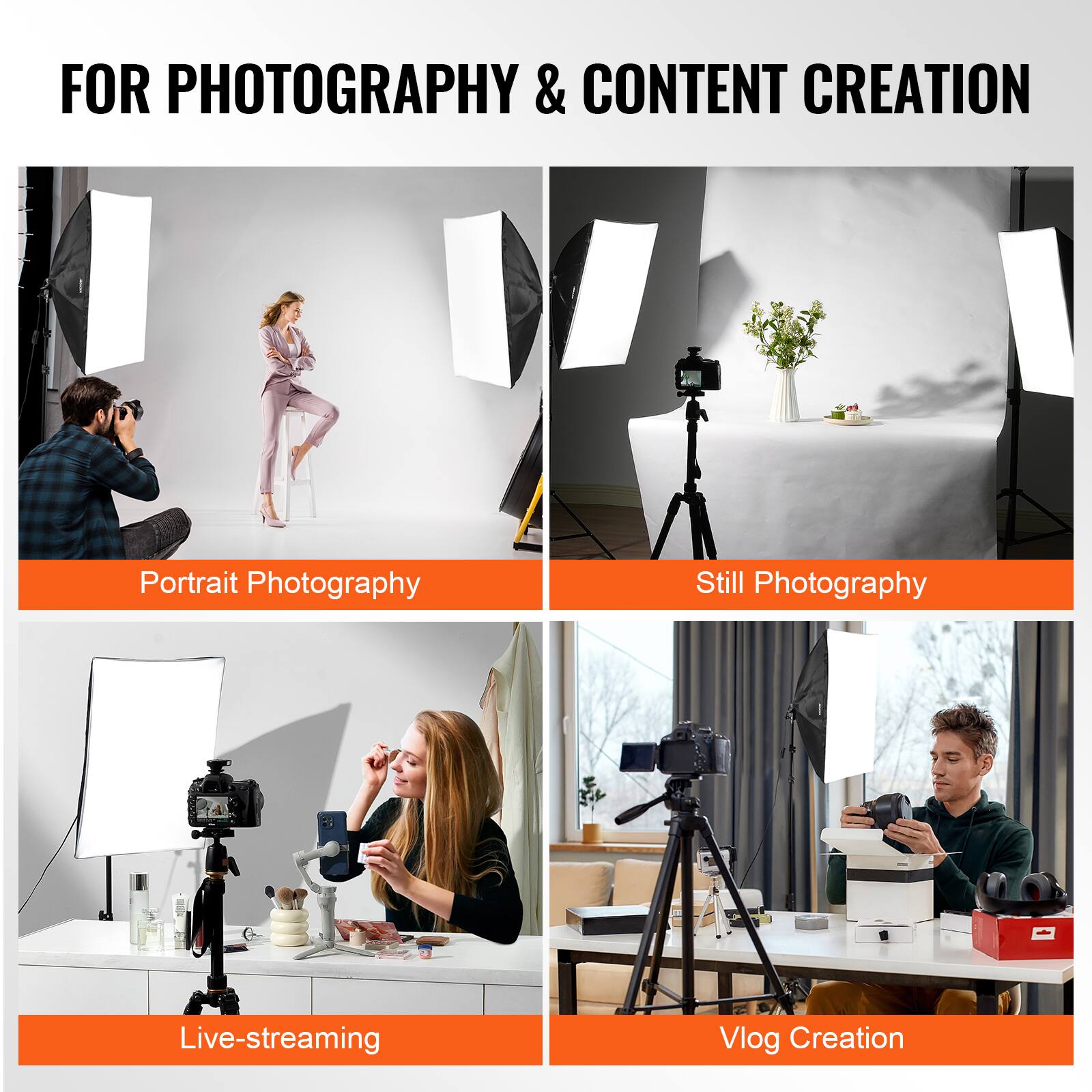 FOR PHOTOGRAPHY & CONTENT CREATION

- Portrait Photography
- Still Photography
- Live-streaming
- Vlog Creation