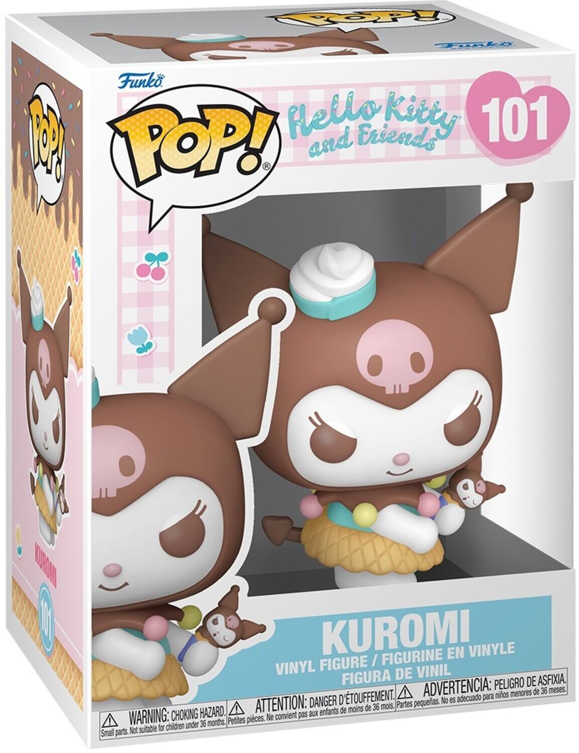 TOP Funko. Hello Kitty and Friends 101 POP! and R OROK KUROMI EN VINYLE FIGURE / FIGURINE VINYL DE VINIL FIGURA PELIGRO DE ASFIXIA, D'TOUFFEMENT. ADVERTENCIA: nios menores de 36 meses. DANGER No es adecuado para ATTENTION: de 36 mois. Partes pequeas. HAZARD. enfants de moins WARNING: CHOKING Ne convient pas aux 1 36 months. Petites pieces. suitable for children under Smal parts Not