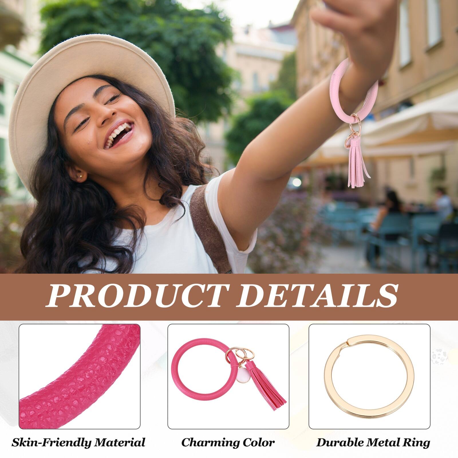 PRODUCT DETAILS  
Skin-Friendly Material  
Charming Color  
Durable Metal Ring