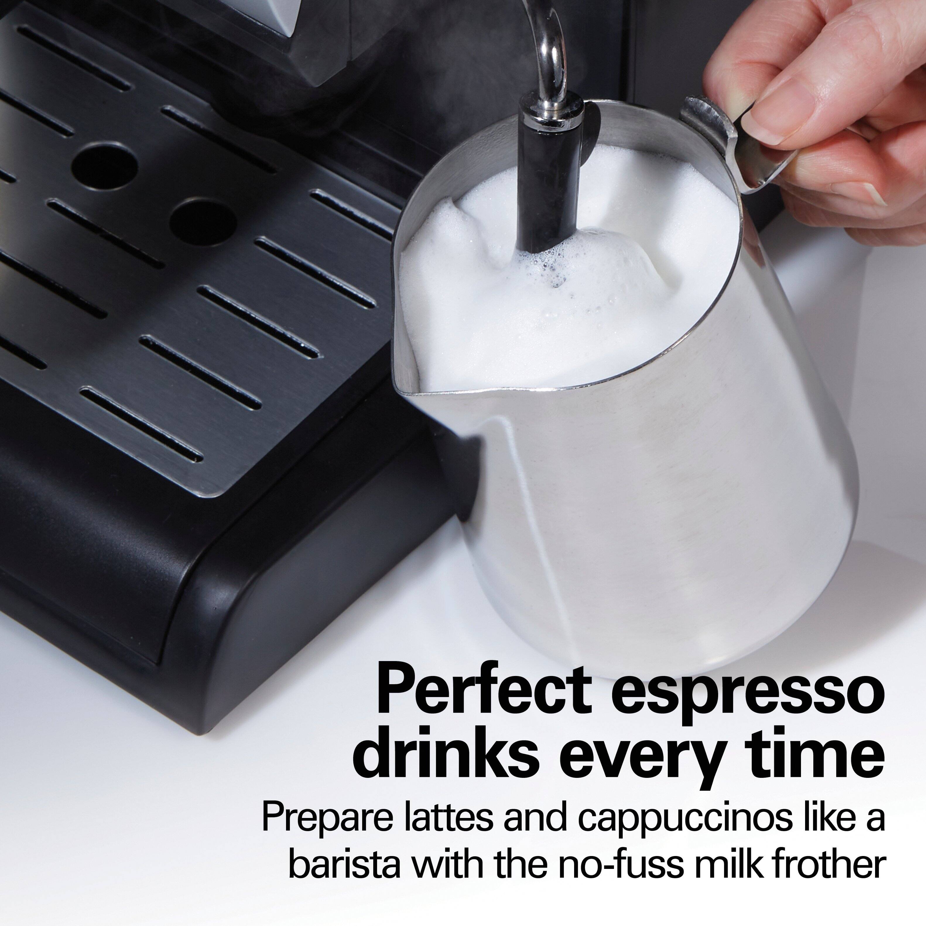 Perfect espresso drinks every time  
Prepare lattes and cappuccinos like a barista with the no-fuss milk frother