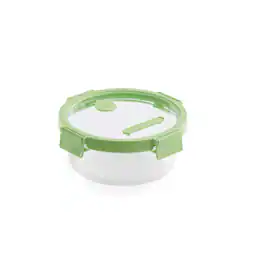 Lekue - 100% Airtight Round Glass Food Storage Container, 32 oz - Green