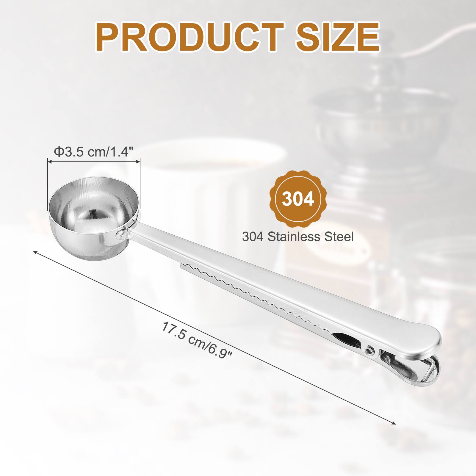 PRODUCT SIZE

3.5 cm/1.4" 

304 Stainless Steel

17.5 cm/6.9"