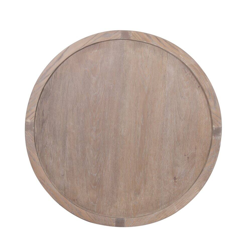 Angle. Porter Designs - Lowell Solid White Oak Wood End Table - Brown.