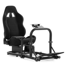 Dardoo - – 50mm Round Tube Stand with Seat, Fit for Logitech G29 G920 G923 – - Black