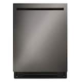 LG - FlushFit 24-in Top Control Smart Built-In Stainless Steel Tub Dishwasher with 3rd Rack, Wash and Dry, 42dBA - Black Stainless Steel