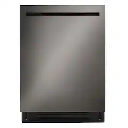 LG - FlushFit 24" Top Control Smart Built-In Stainless Steel Tub Dishwasher with 3rd Rack, 1-Hour Wash & Dry Cycle and 42dBA - Black Stainless Steel
