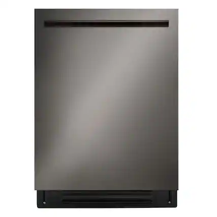 Front. LG - FlushFit 24" Top Control Smart Built-In Stainless Steel Tub Dishwasher with 3rd Rack, 1-Hour Wash & Dry Cycle and 42dBA - Black Stainless Steel.