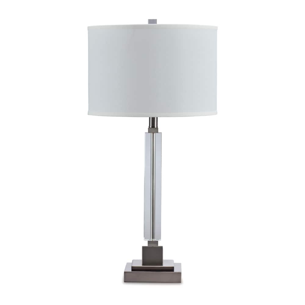 Ashly - Deccalen Table Lamp - Clear/Silver