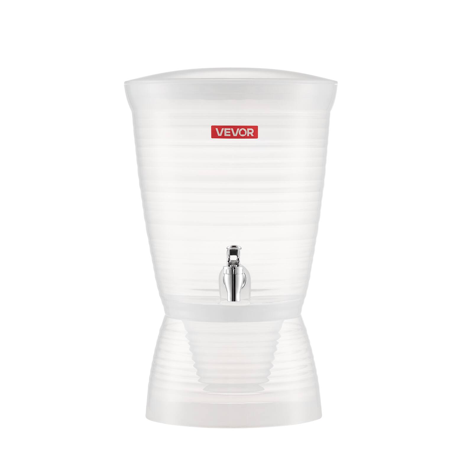 Alt View 5. VEVOR - Beverage Dispenser, 2.64 Gallon Drink Dispenser for Parties, Plastic Juice Dispensers with Spigot Ice Chamber - Semi-Transparent.