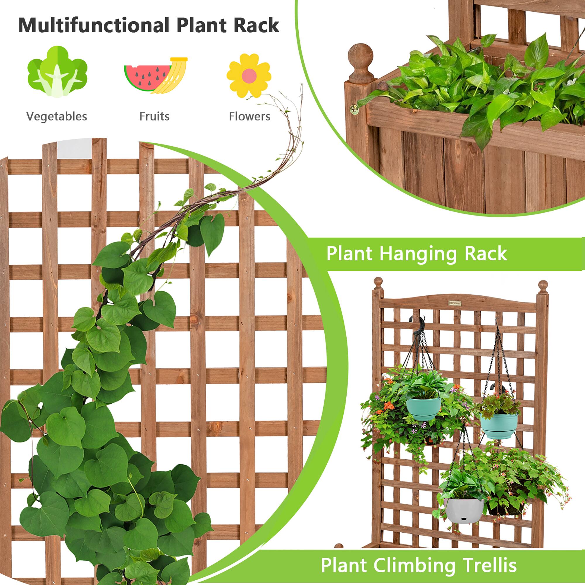 Multifunctional Plant Rack Vegetables Fruits Flowers Plant Hanging Rack Plant Climbing Trellis