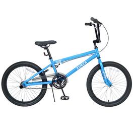 HTUTWOO - Kids Freestyle Bike - 20 " Single Speed Children's Bicycle, Adjustable Seat H,Front & Rear Brakes,Anti-Slip Tires for 7+ - Blue