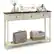 Front. Costway - Farmhouse Console Table Entryway Sideboard with 3 Drawers & Open Storage Shelf - Off-white/Brown.