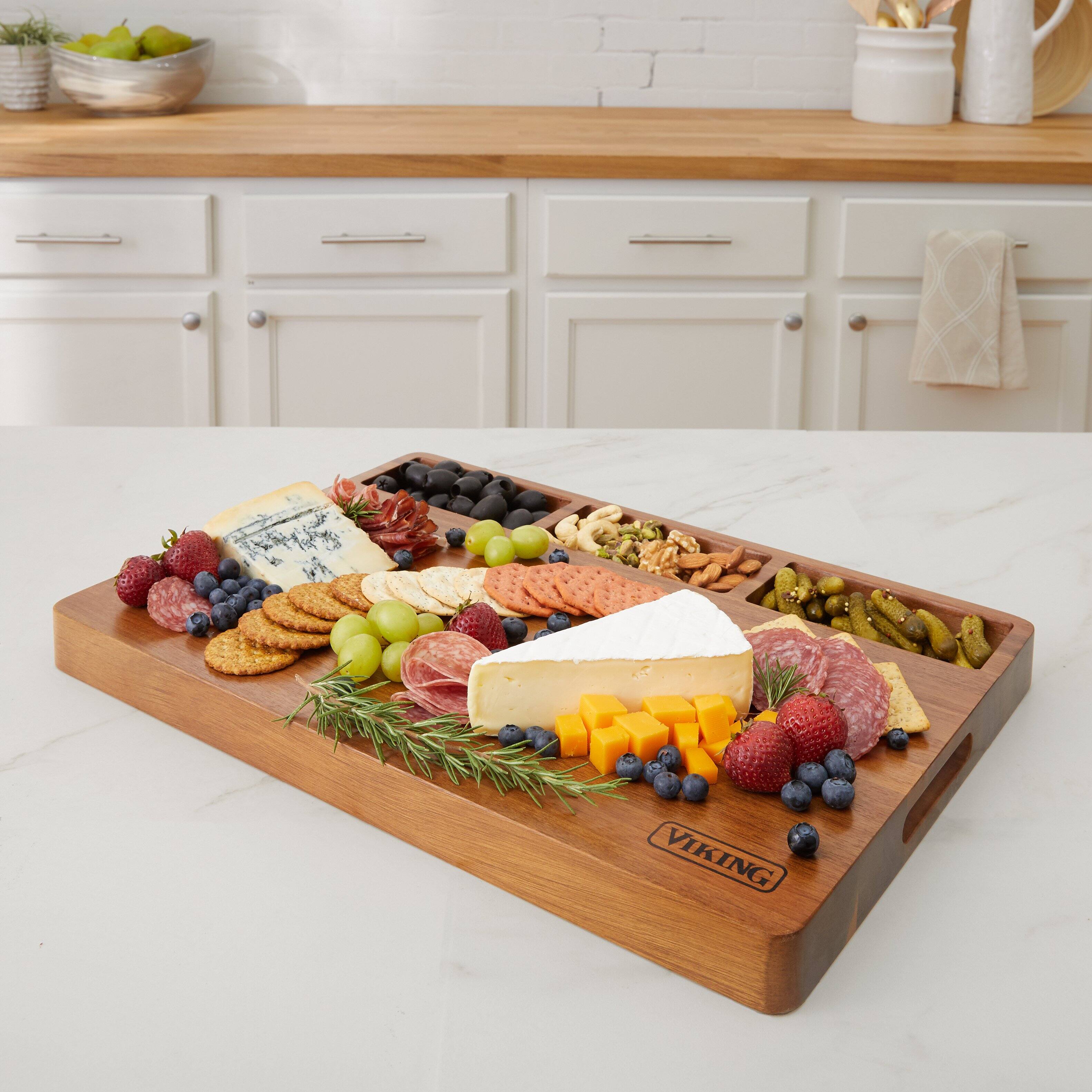 Alt View 11. Viking - Acacia 20-inch Reversible Butcher Block Prep/Carving Board - Wood.