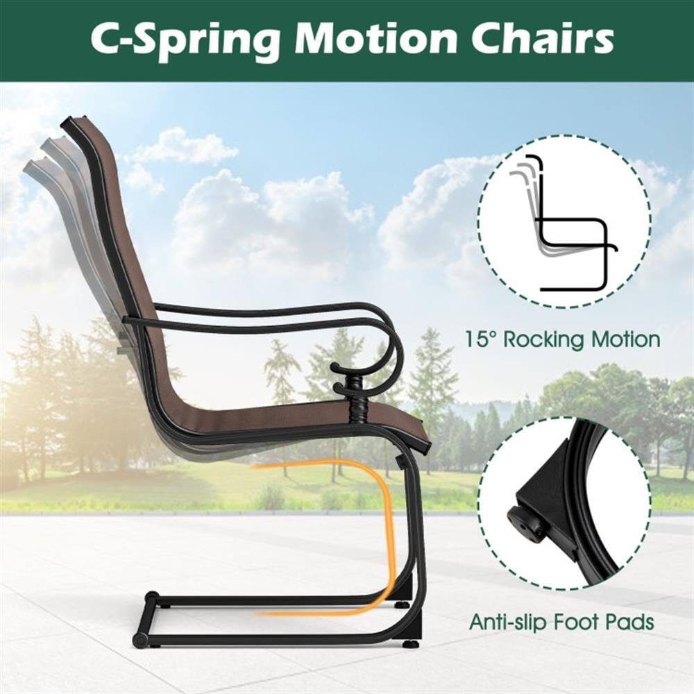 C-Spring Motion Chairs

15° Rocking Motion

Anti-slip Foot Pads
