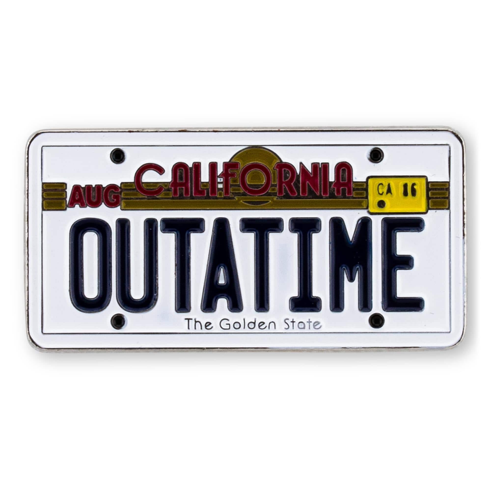 Nerd Block - Back to the Future "Outatime" License Plate Enamel Collector Pin - Blue