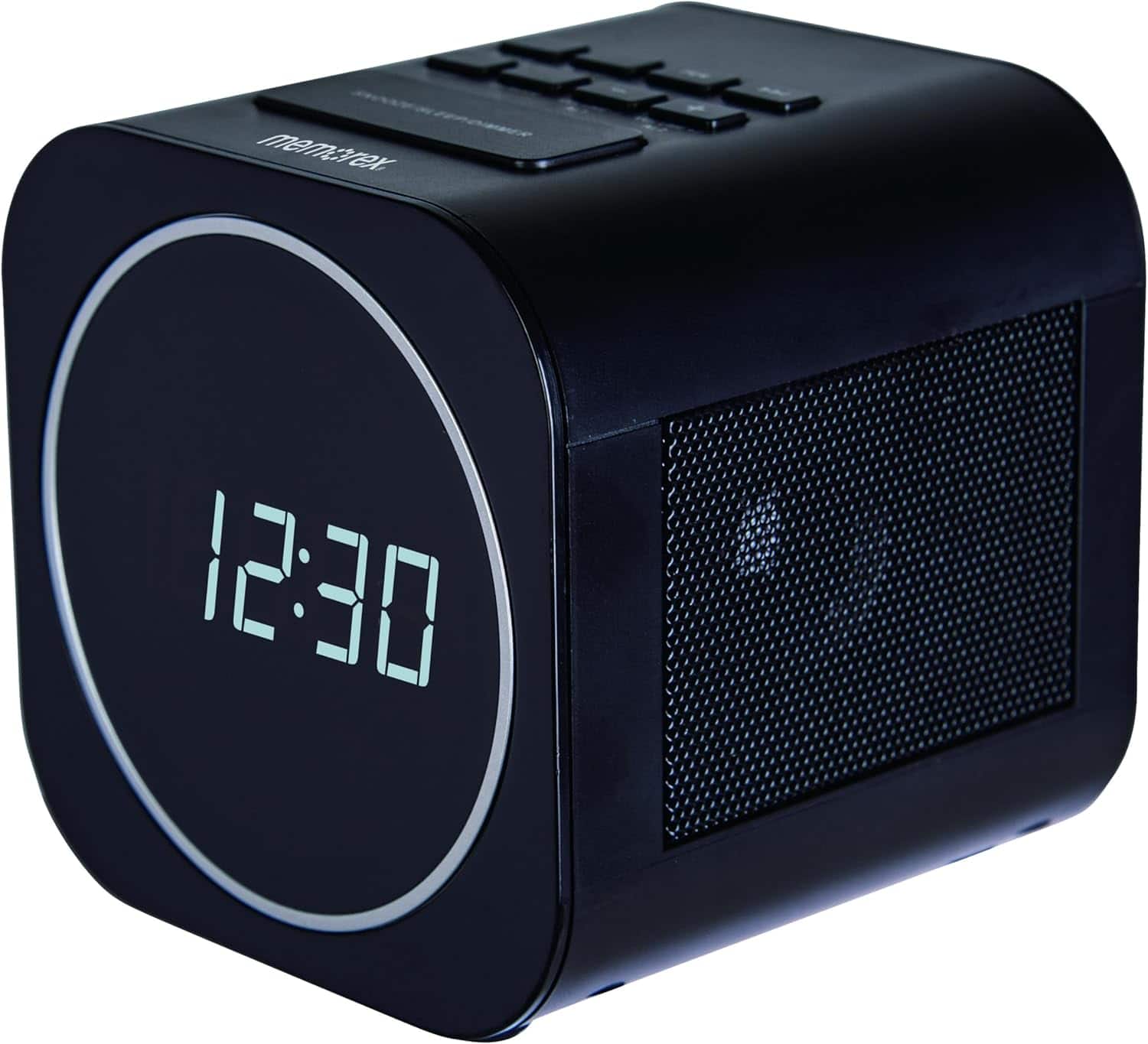 Memorex - CR140 Clock Radio with USB Charger Function - Black