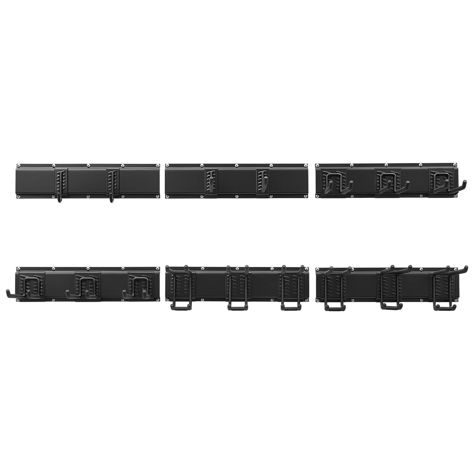 Alt View 5. VEVOR - Garage Tool Organizer 99 Inch 1200 lbs Wall Mount Garden Tool Rack, Heavy Duty Garage Hanging Storage Rack Organization - Black.