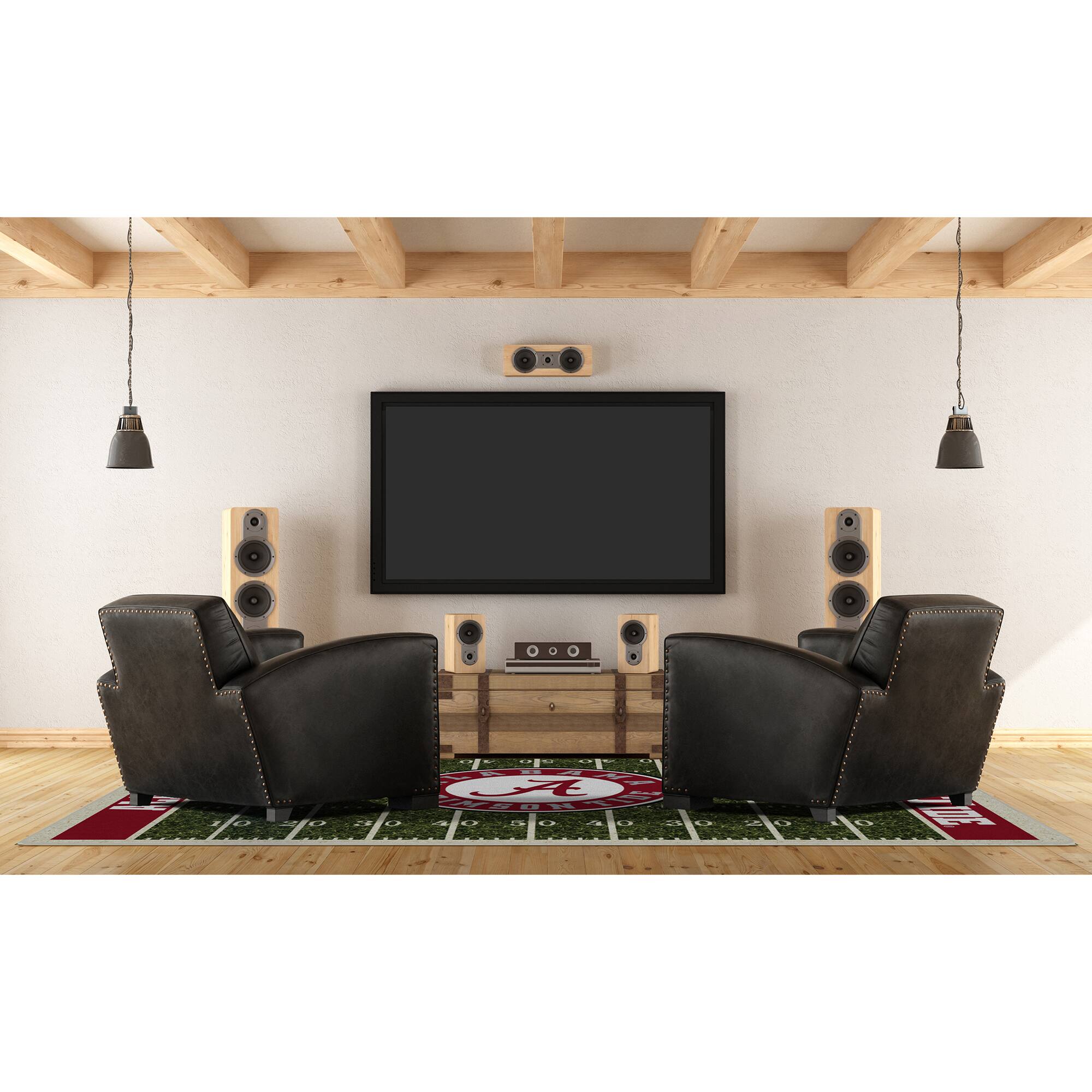 Alt View 1. Imperial - Alabama Crimson Tide 5'4'' x 7'8'' Home Field Rug - Black.