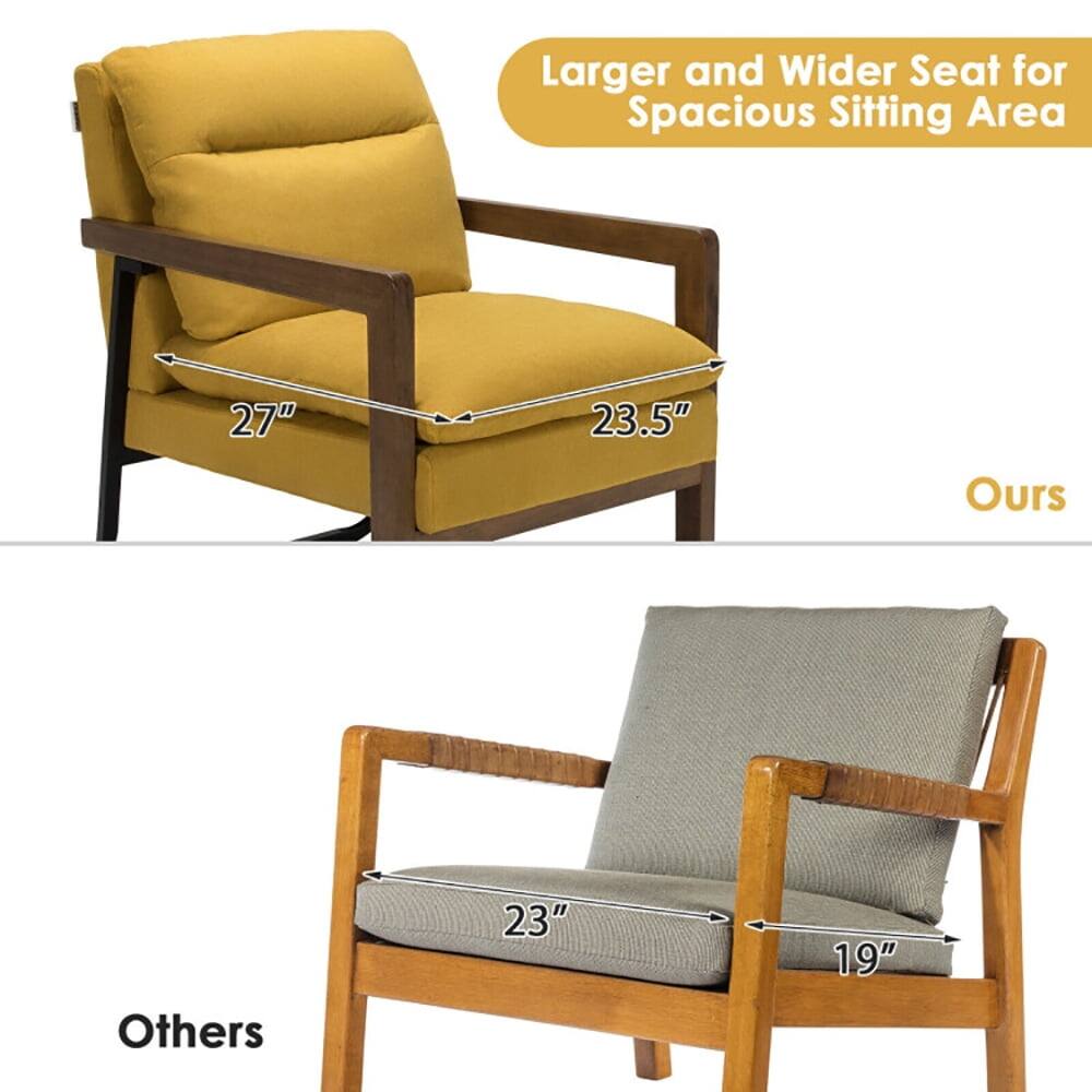 Larger and Wider Seat for Spacious Sitting Area

Ours: 27" x 23.5"

Others: 23" x 19"