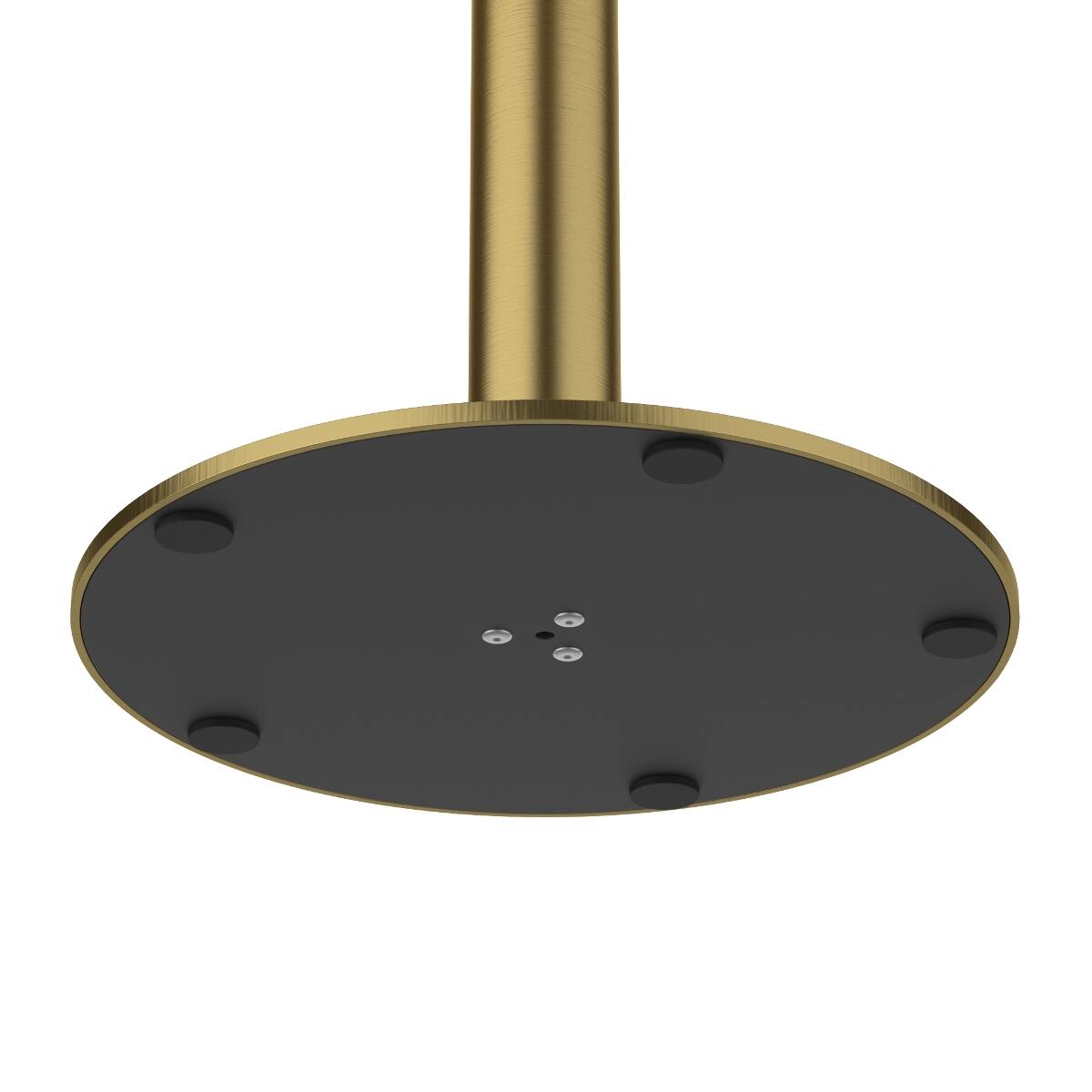 Alt View 6. Loheer - Loheer 31.5 inch Round Dining Table with Sintered Stone Tabletop and Gold Tone Base - Green and Gold.