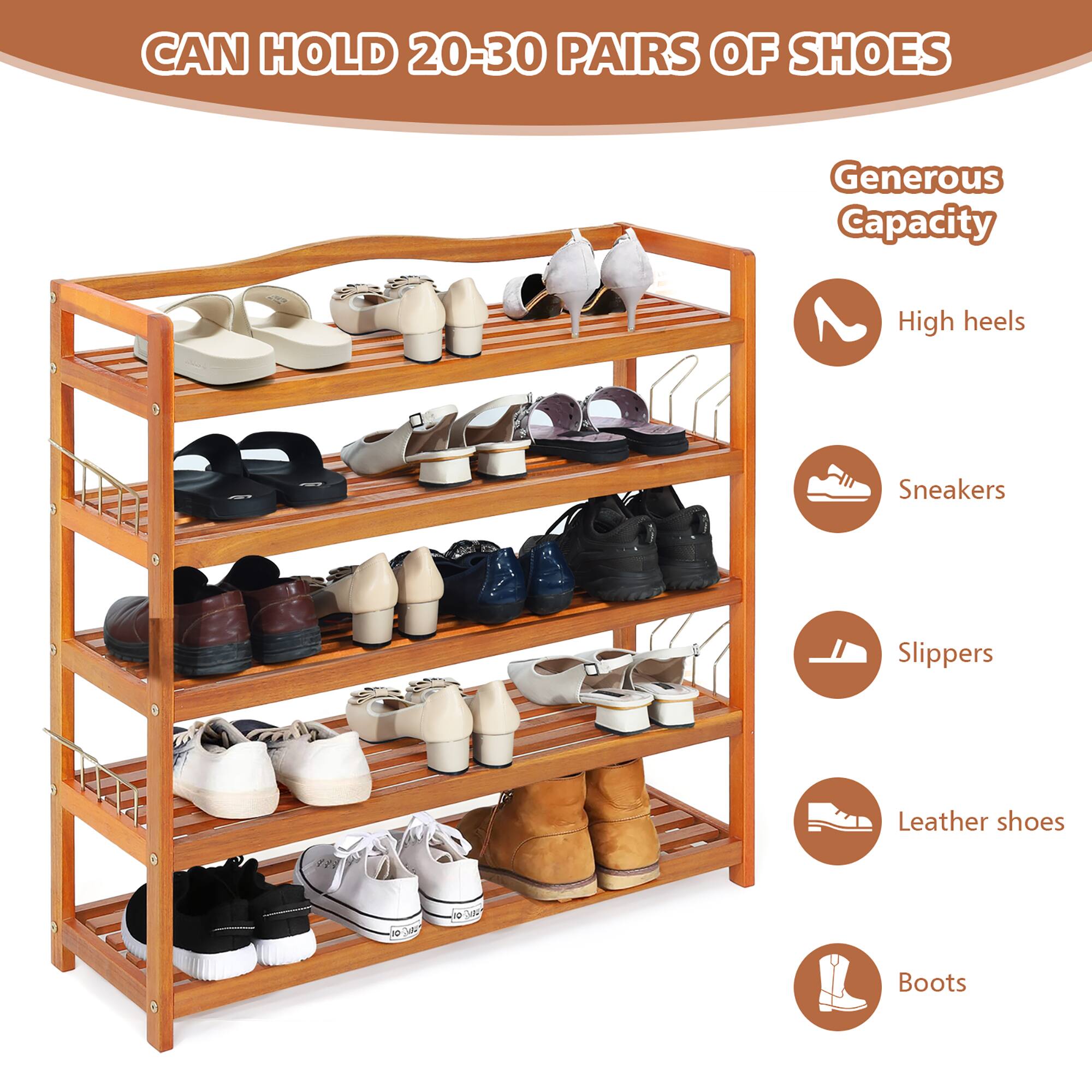 CAN HOLD 20-30 PAIRS OF SHOES Generous Capacity High heels Sneakers Slippers Leather shoes 10 Boots