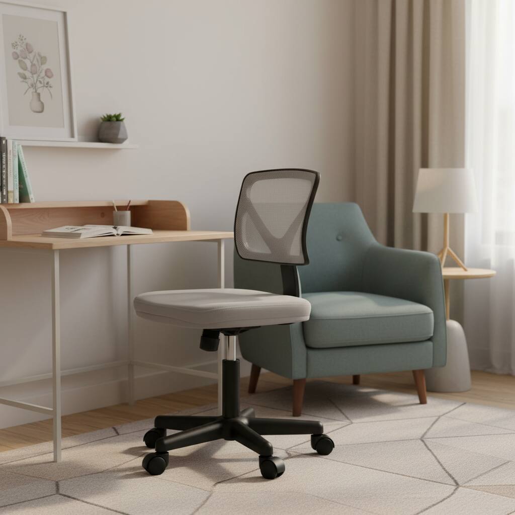Alt View 5. AOITUN - Ergonomic Grey Office Computer Desk Chair for Small Spaces, Adjustable and Lightweight - Gray.