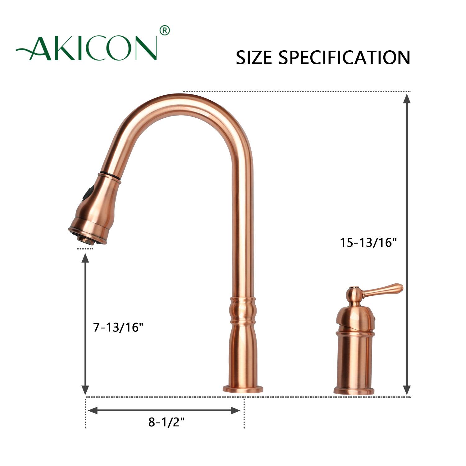 AKICON SIZE SPECIFICATION  
15-13/16"  
7-13/16"  
8-1/2"