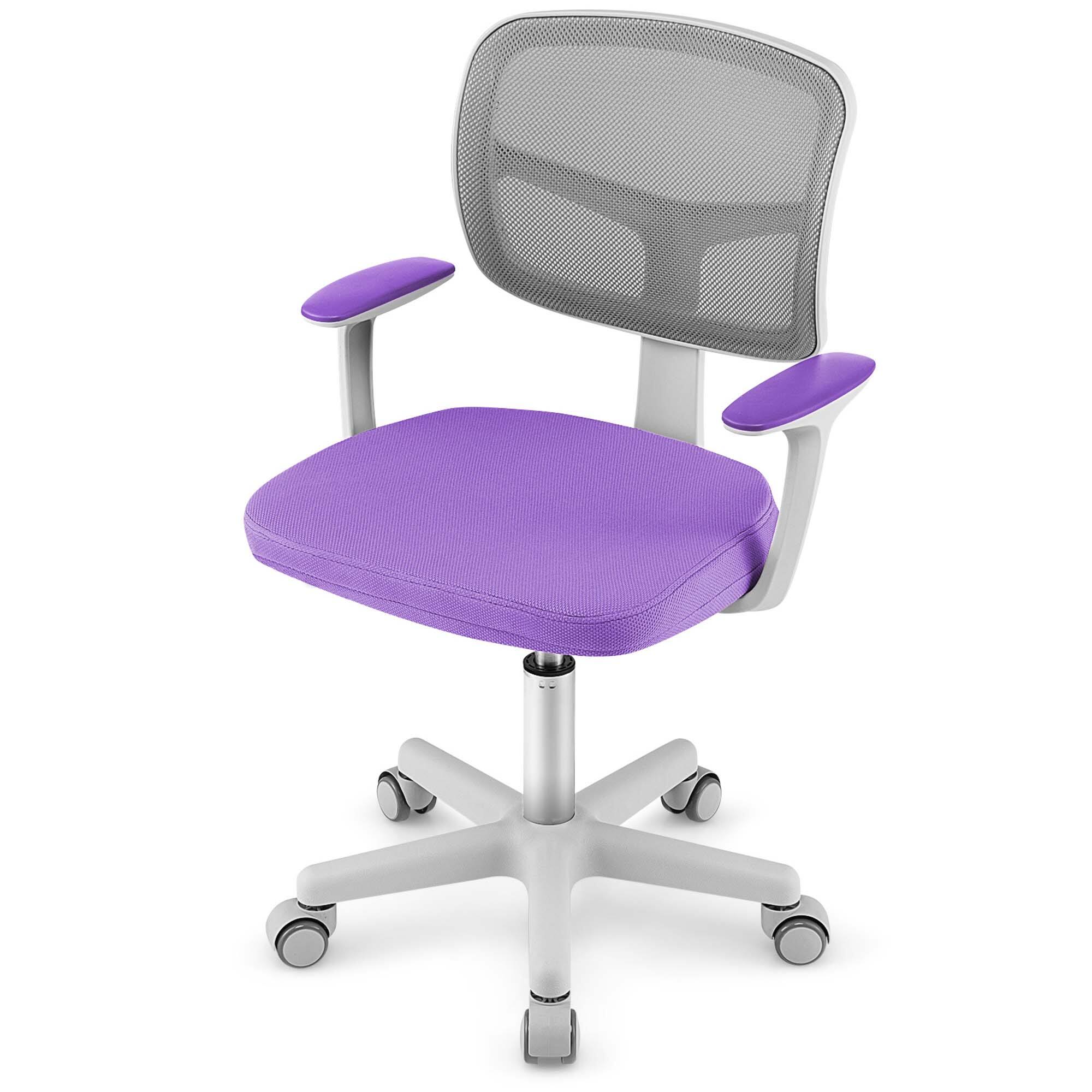 Alt View 9. Costway - Costway Auto Lock Kids Mesh Chair with Armrests Height Adjustable 360-Degree Swive - Purple.