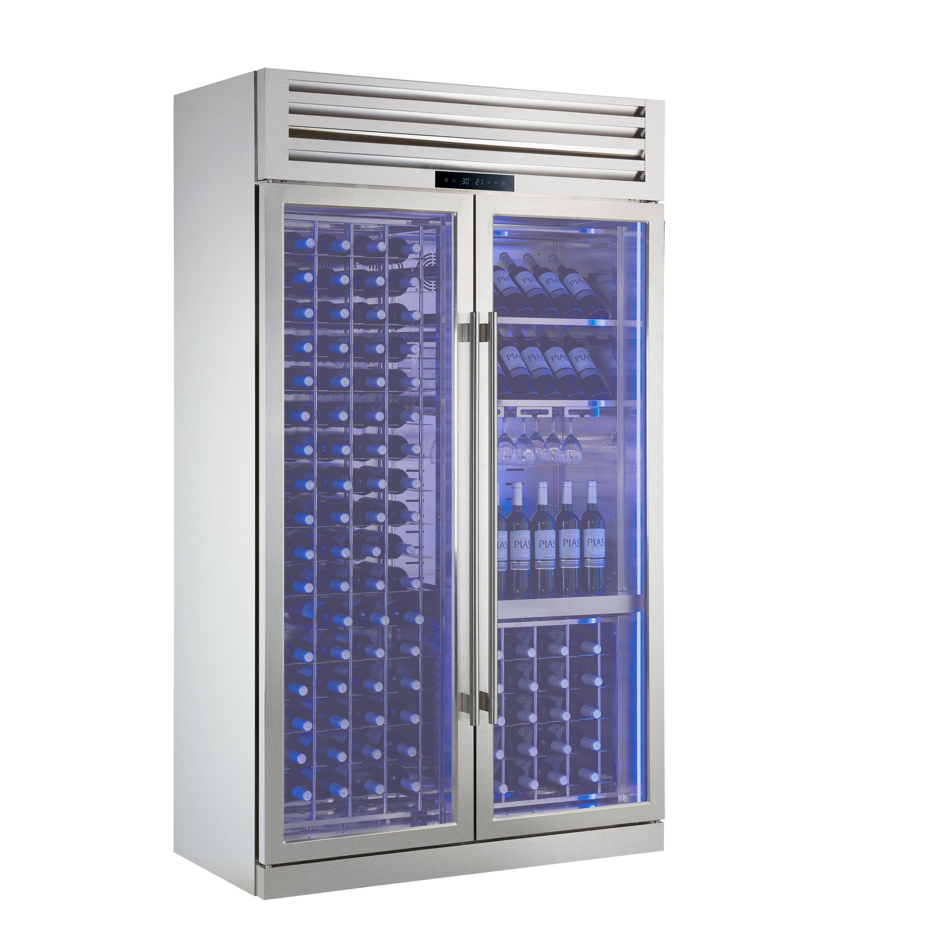 Alt View 5. Forno Appliances - Abruzzo 48" Freestanding Dual Zone Wine Cooler with 130-Bottle Capacity, LED Lighting and Door Lock - Stainless Steel - Stainless Steel.