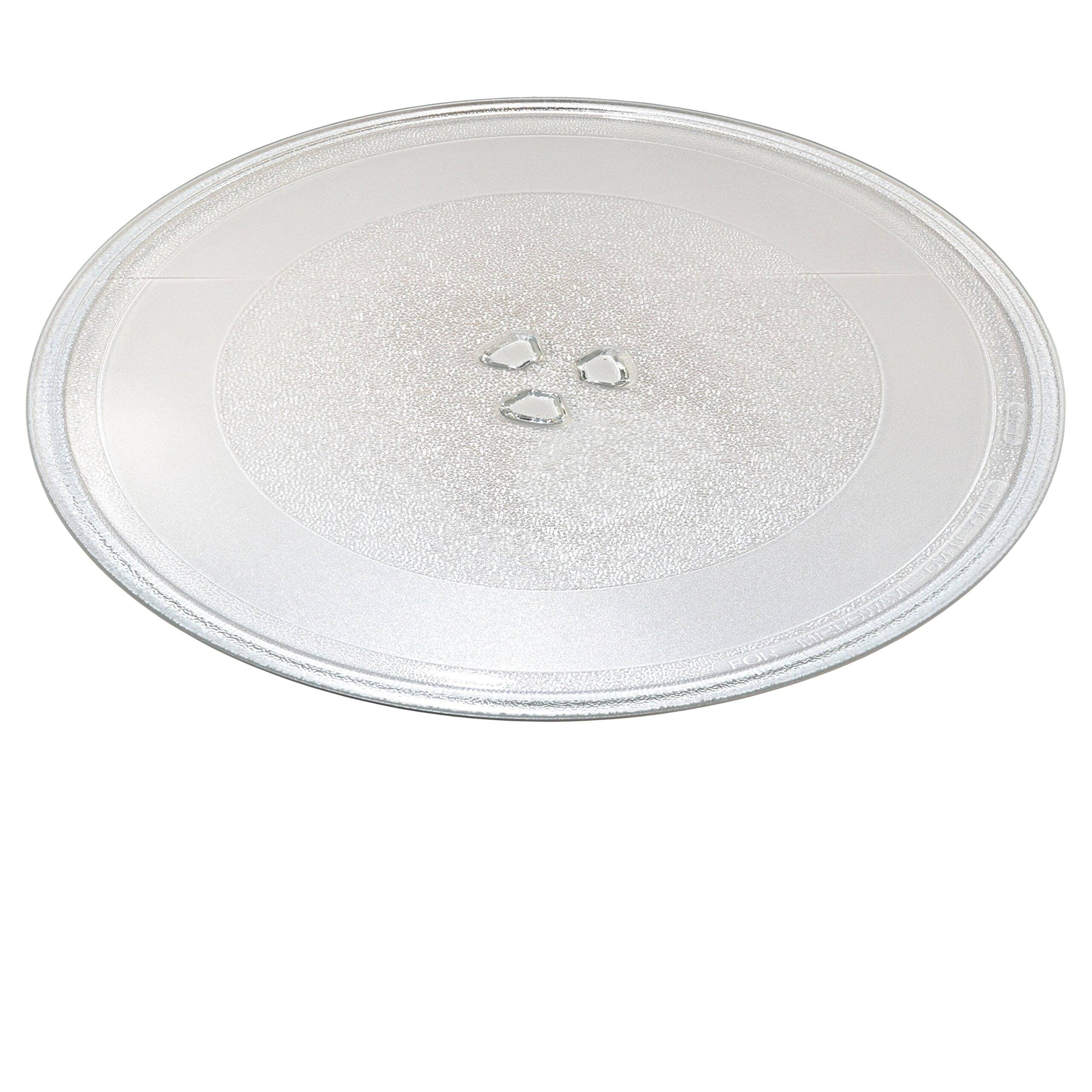 Left. HQRP - 12-3/4 inch Glass Turntable Tray for GE WB49X10129 HVM1540DM1BB JNM1541DM1CC JVM1533BD05 JVM1540DM1BB Microwave.