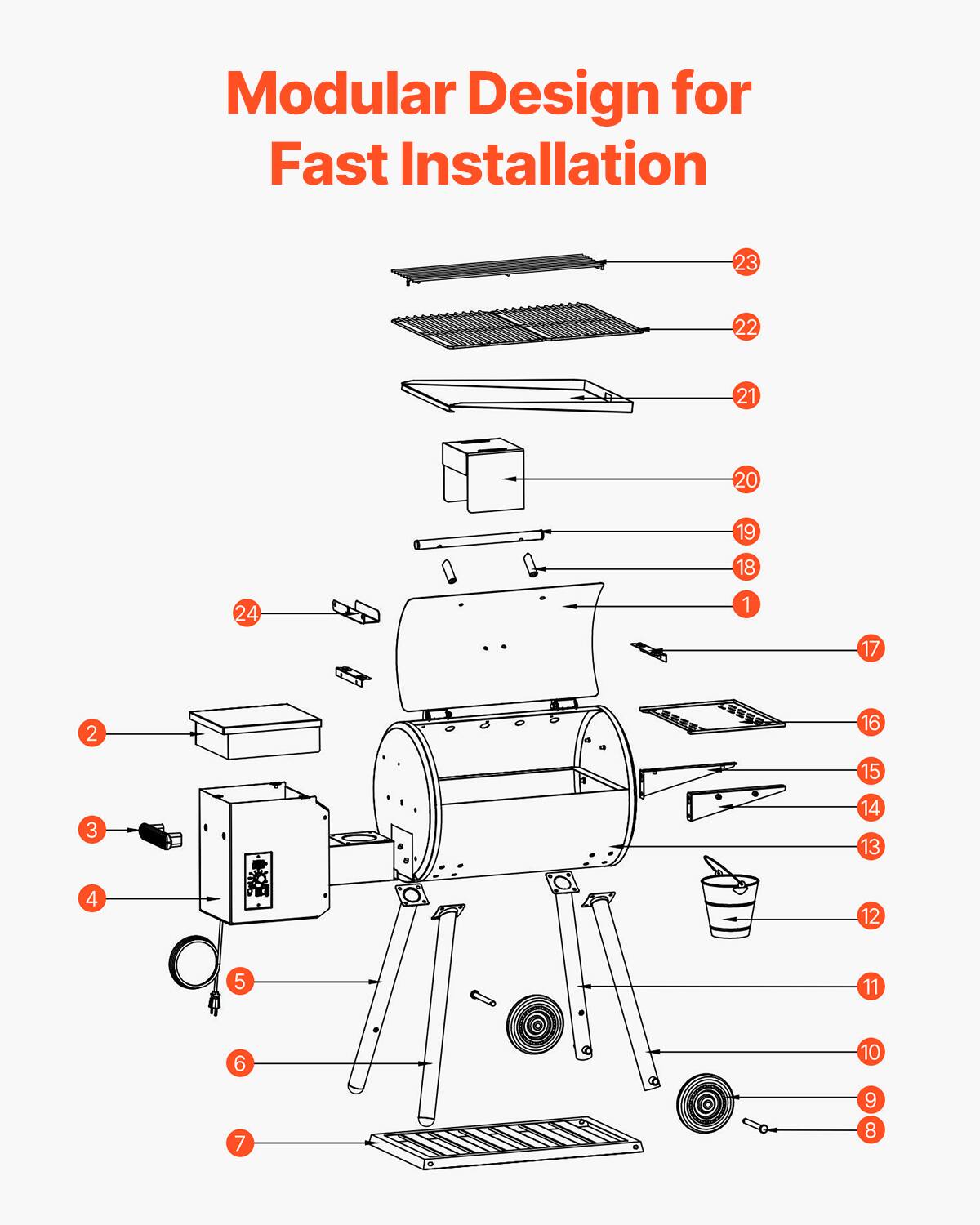 Modular Design for Fast Installation

23
22
21
20
19
18
24
1
17
2
16
15
3
14
13
4
12
5
11
6
10
7
9
8