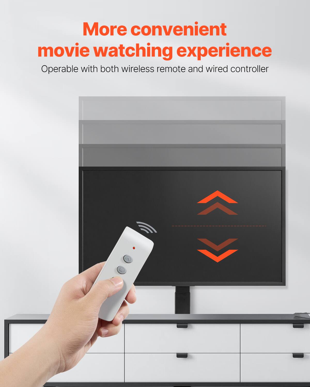 More convenient movie watching experience  
Operable with both wireless remote and wired controller
