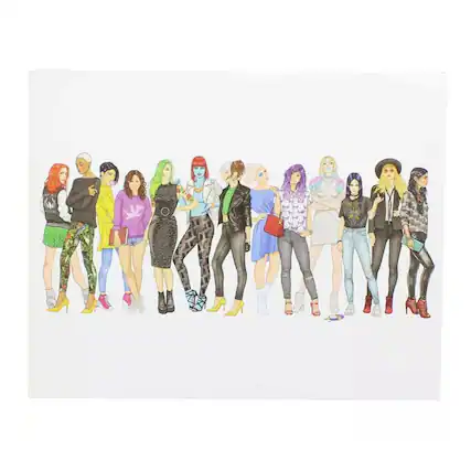 Front. Nerd Block - X-Women Street-Style 8x10 Art Print by Tomm Moken (Nerd Block Exclusive) - Multicolored.