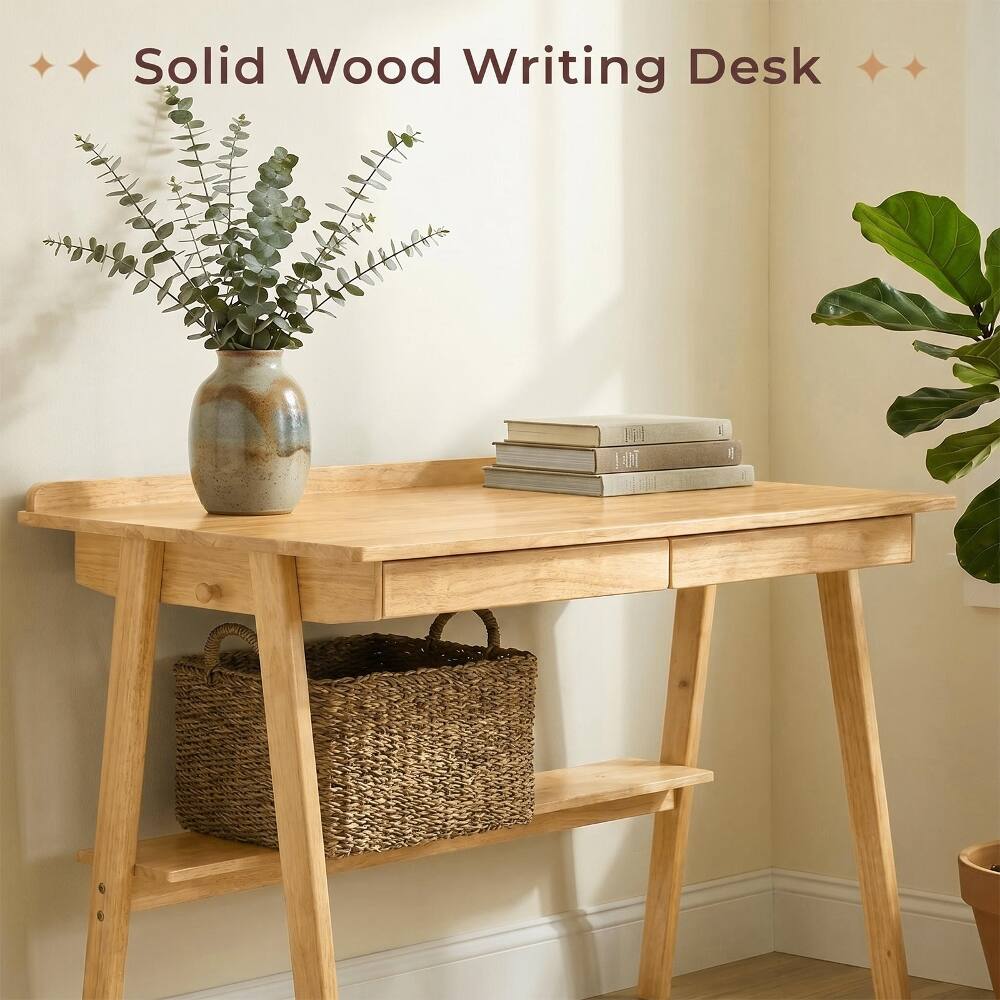 Solid Wood Writing Desk
