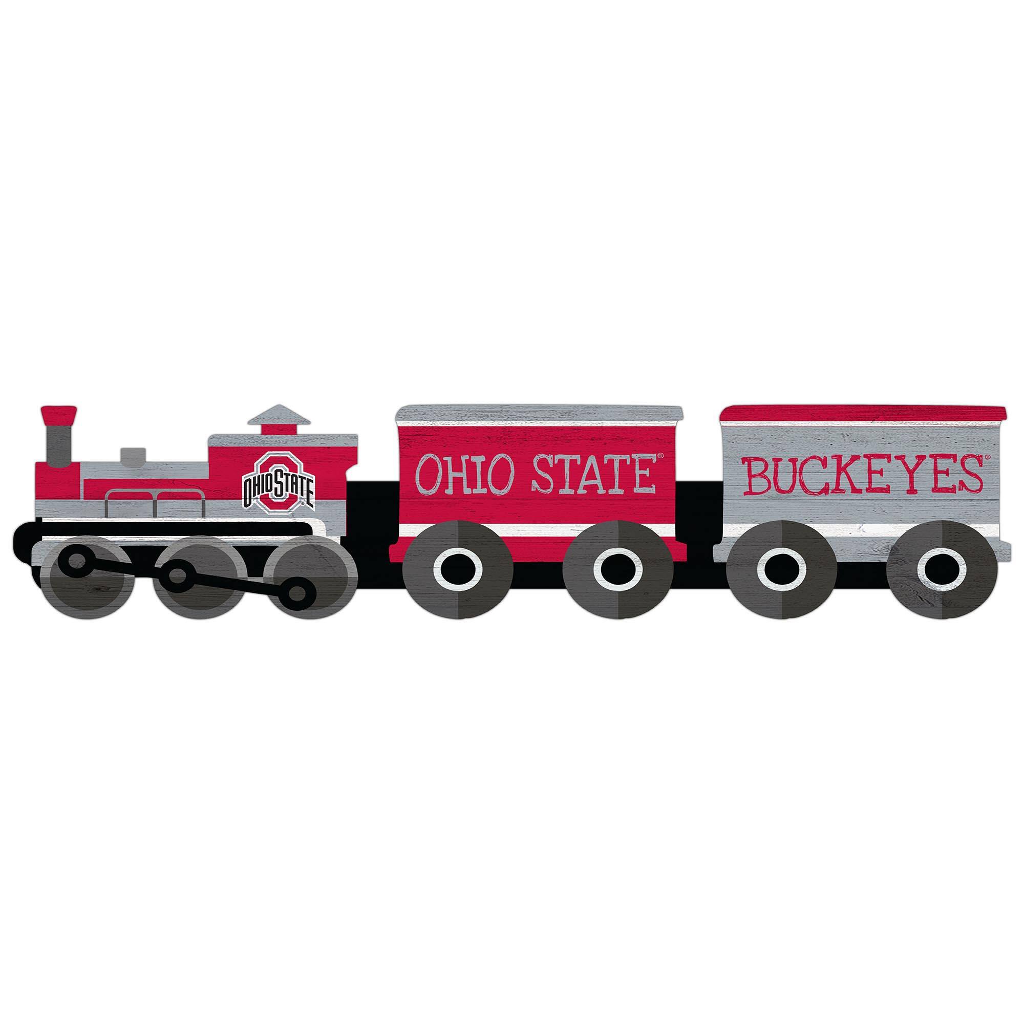 Ohio State Buckeyes 6'' x 24'' Train Cutout Sign