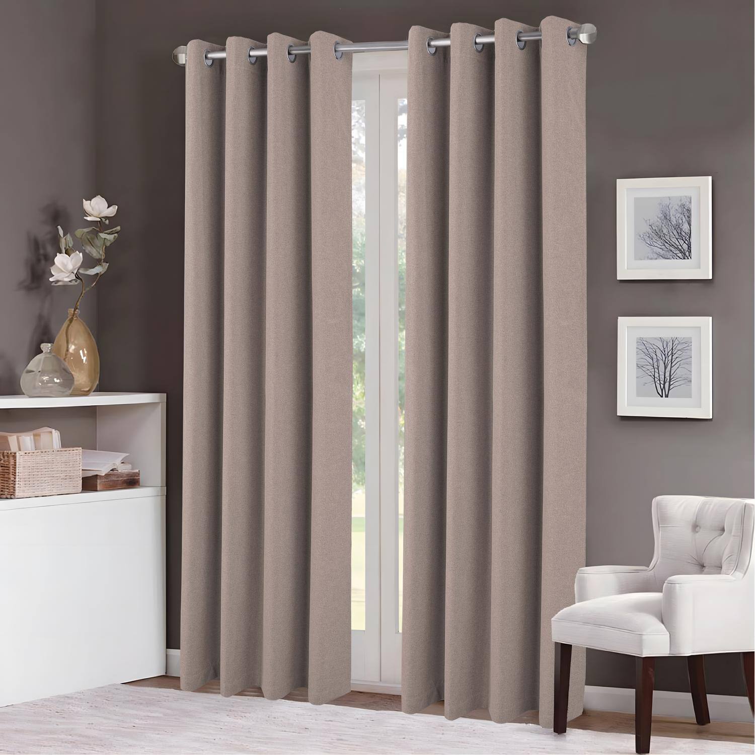 Angle. RT Designers Collection - RT Designers Collection Boden 100% Blackout Grommet Curtain Panel 54" x 90" Copper - Copper.
