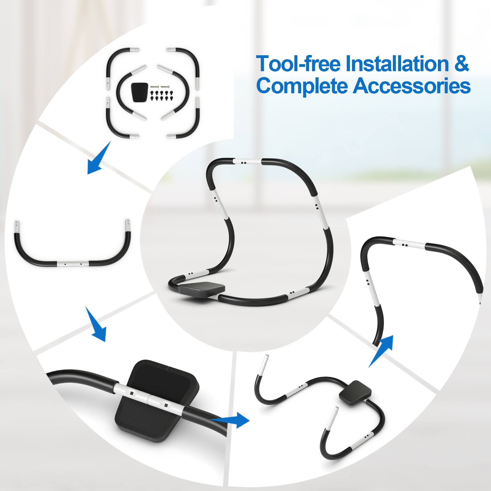 Tool-free Installation & Complete Accessories