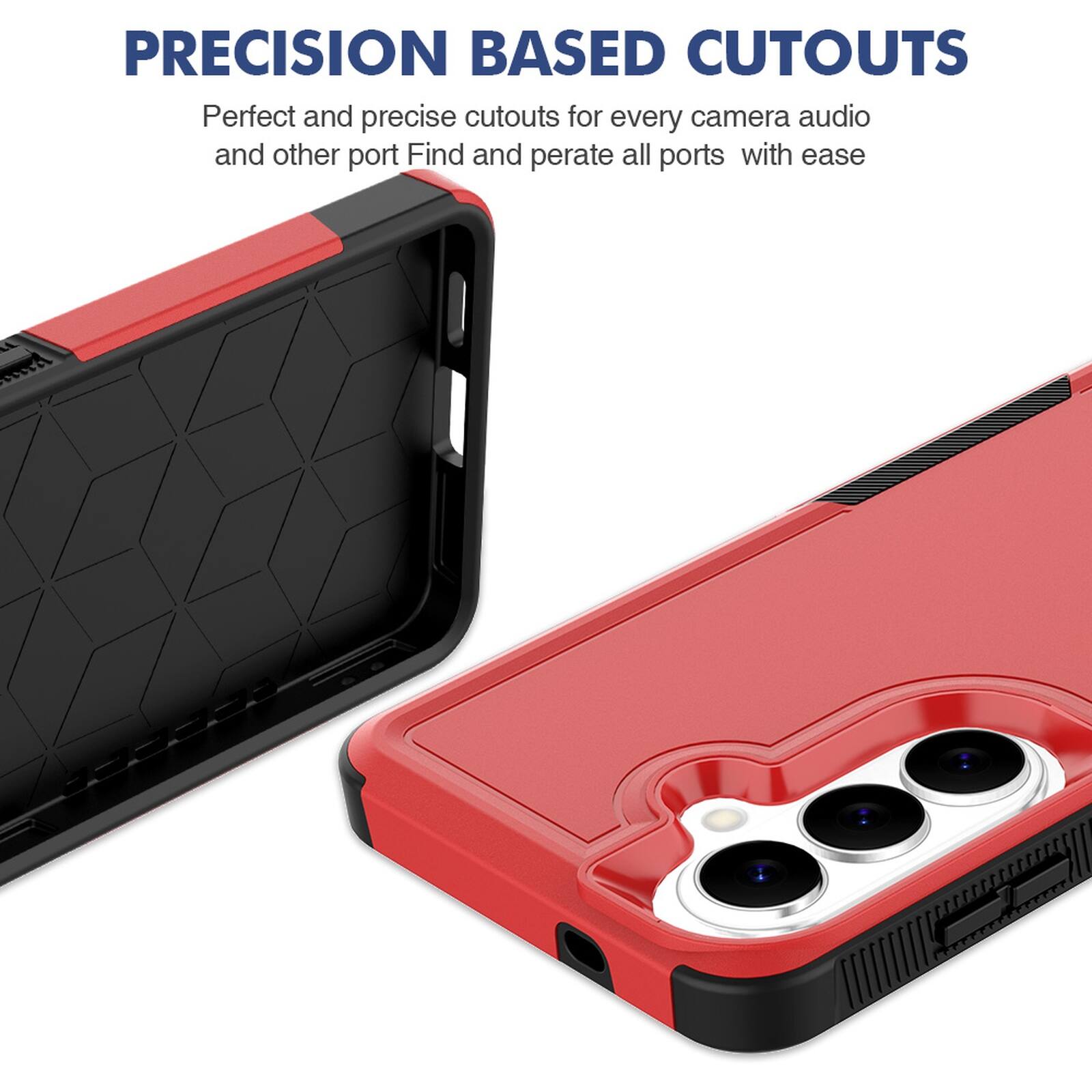 PRECISION BASED CUTOUTS  
Perfect and precise cutouts for every camera, audio, and other port. Find and operate all ports with ease.