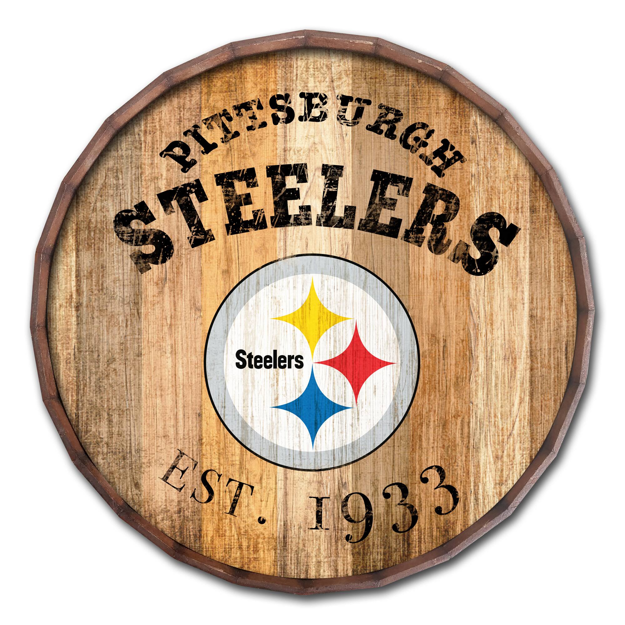 Pittsburgh Steelers 24'' Established Date Barrel Top