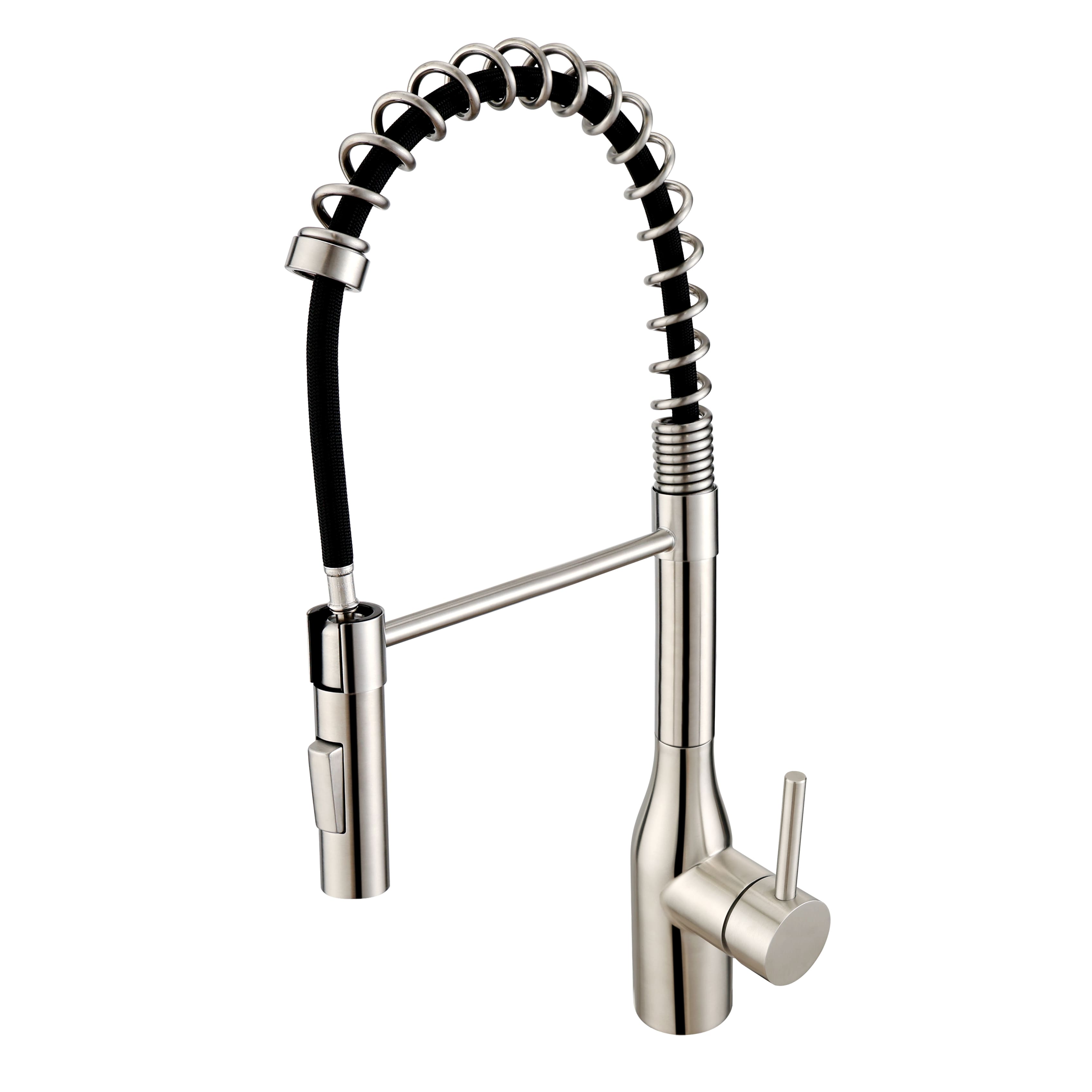 Bothwa Home - Spring 19.5 - Inch Kitchen Faucet - Brushed Nickel
