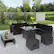 Alt View 1. Costway - 9 PCS Patio Furniture Set with 32" Fire Pit Table 50,000 BTU Square Propane Fire Pit - Black.